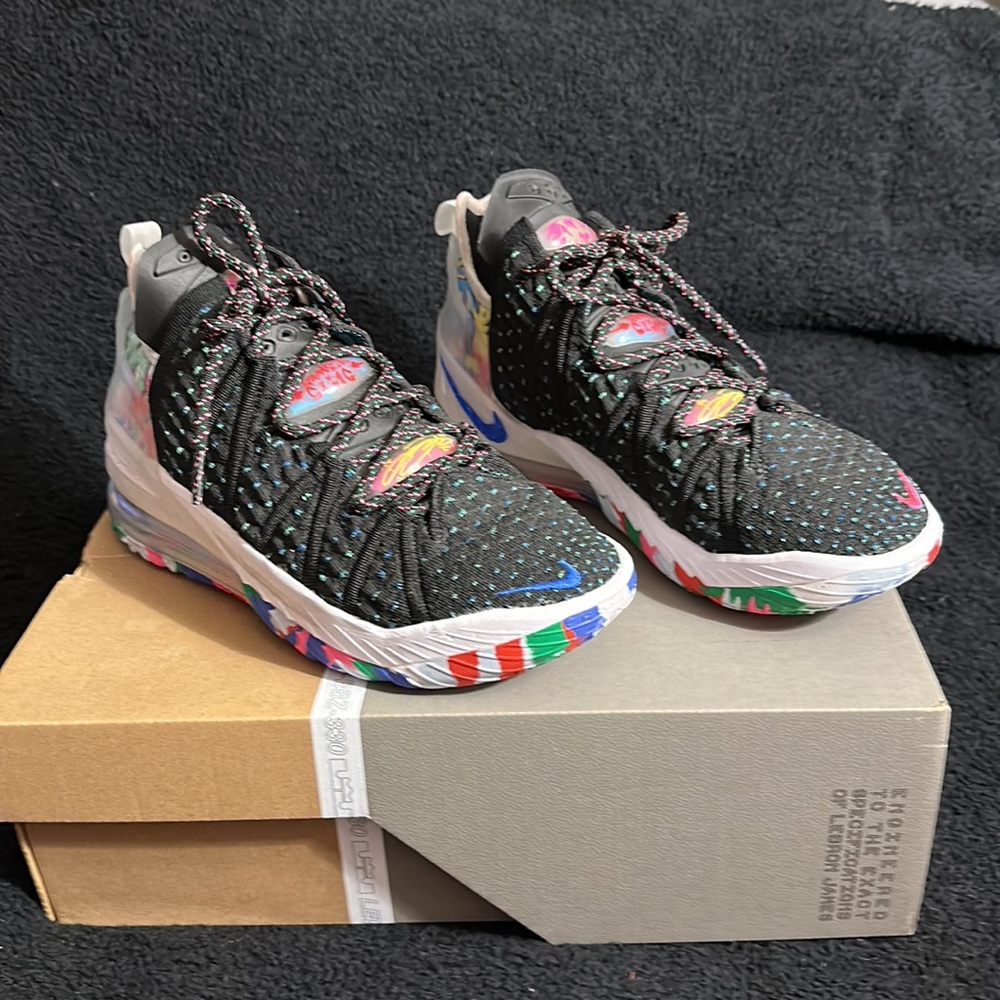 Nike LeBron XVIII  “James Gang” / Black - Pink Blast Multi Color